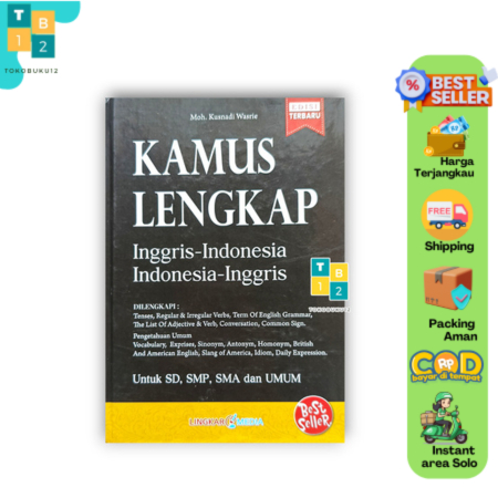 Kamus bahasa inggris lengkap hitam Hard cover soft cover
