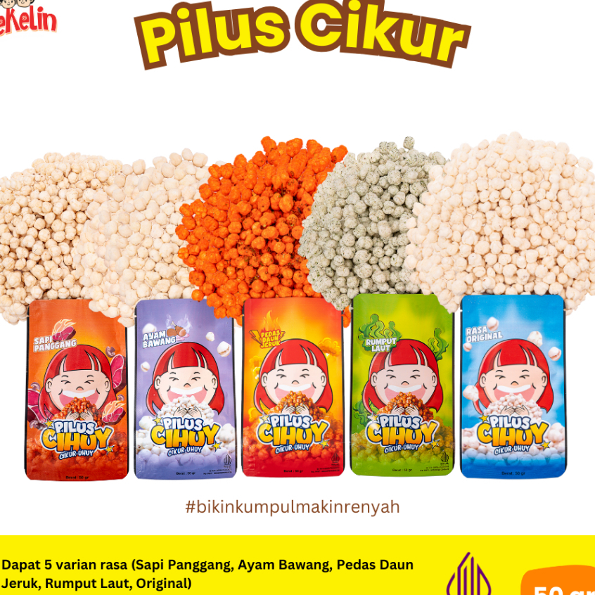 

PILUS CIKUR Uhuy Berat 50gr Cemilan Cihuy Pilus Cikur