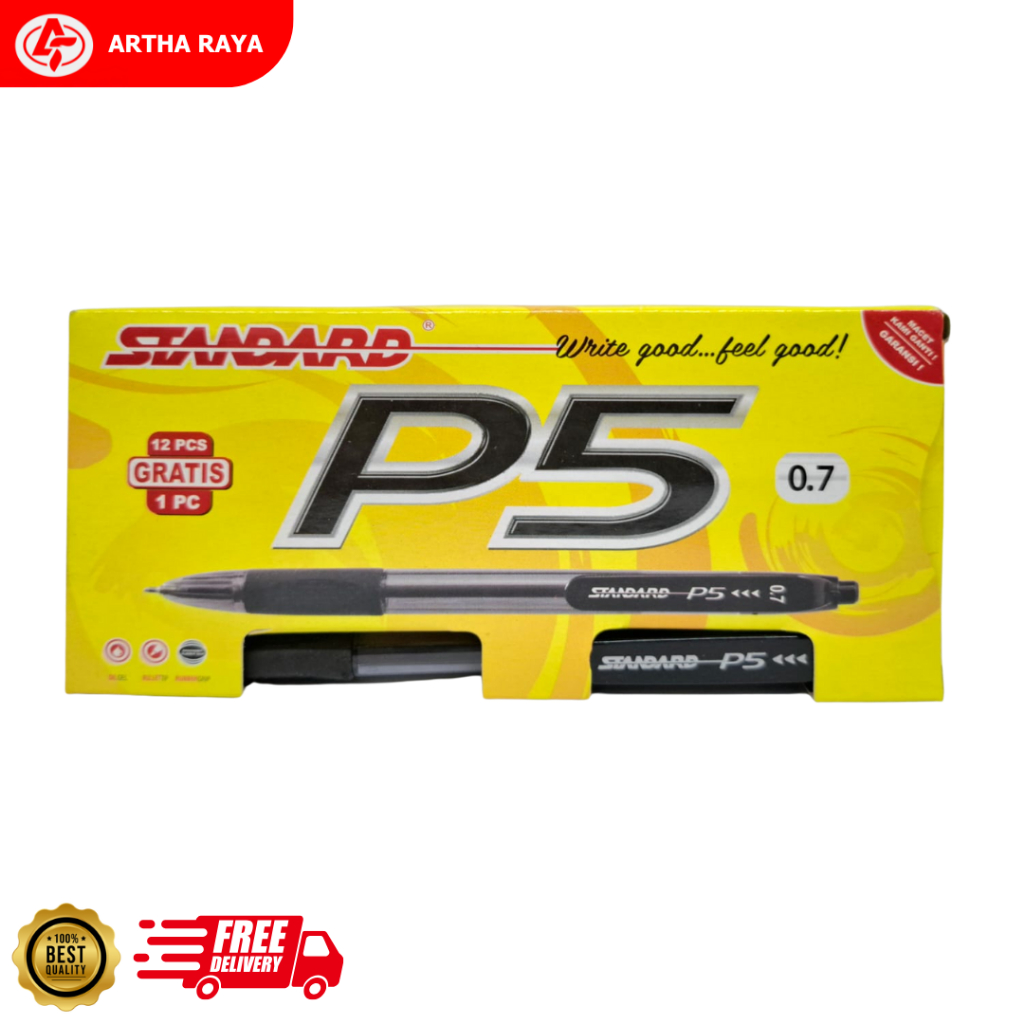 

Pena P5 Standard Hitam 0.7 [12 PCS]
