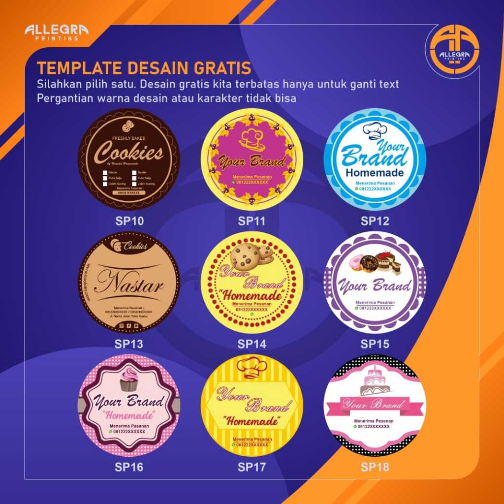 

Stiker Makanan / Stiker Label Makanan / Stiker Kemasan 3cm x 3cm