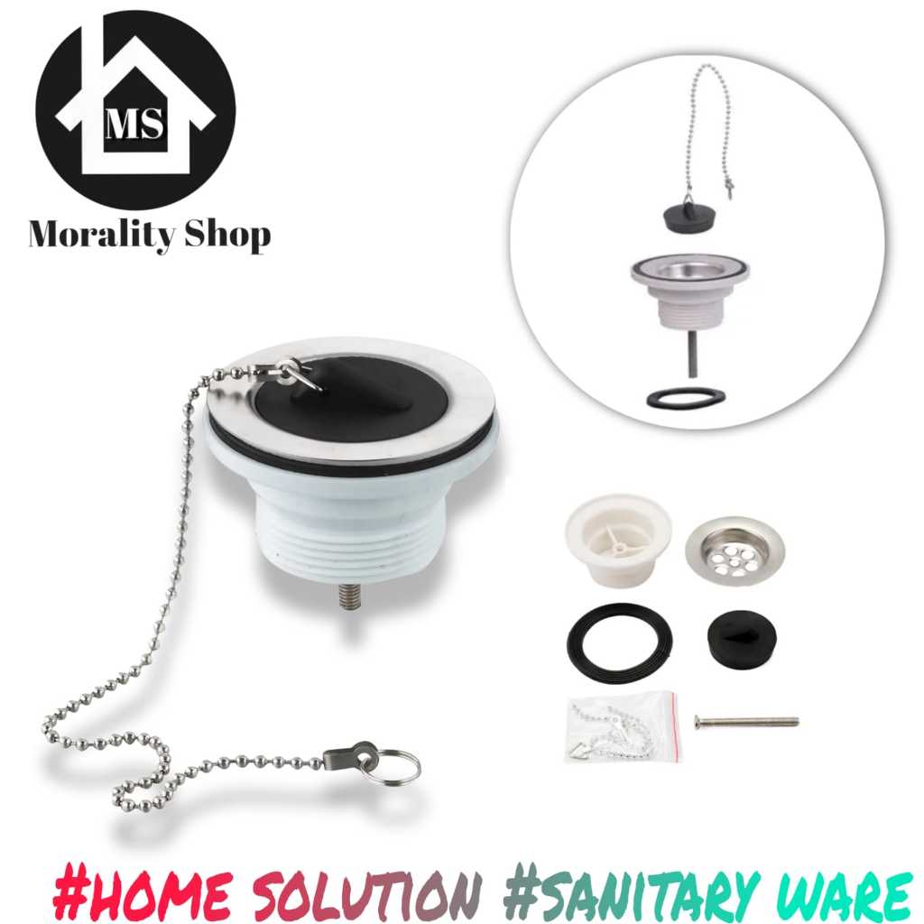 afur saringan wastafel cuci tangan 11/4 inch / kepala afur saringan bak cuci piring 11/2 murah