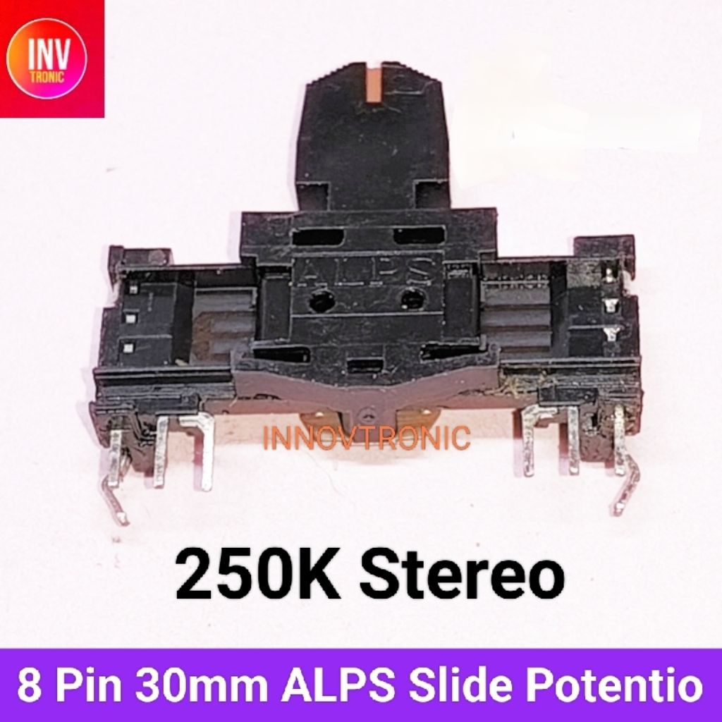 8Pin 30mm ALPS Plastic Slide Potentio 50K 100K 250K Mono Stereo