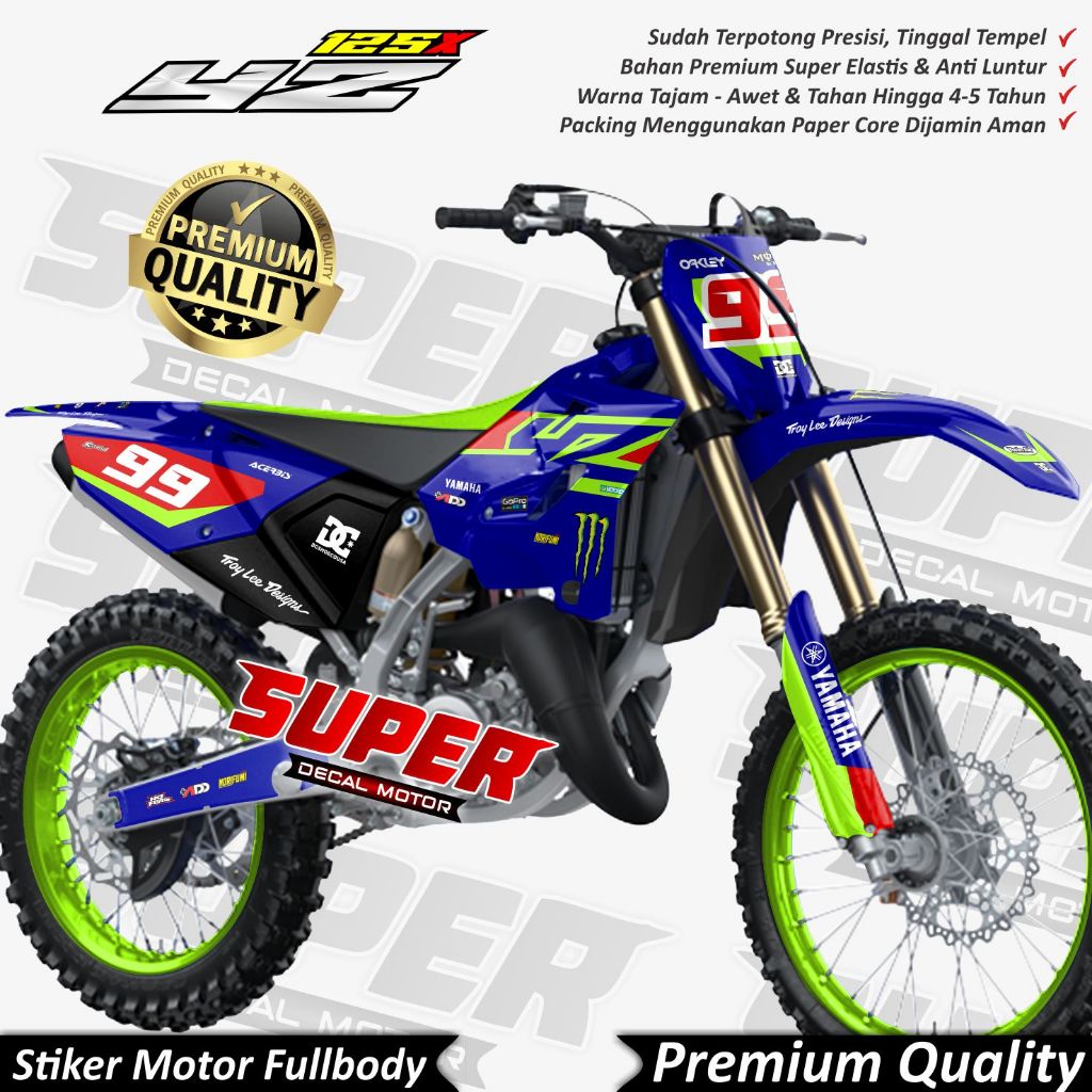 TERBARU Stiker Decal YZ 125 Full Body Variasi Konsep YZ001