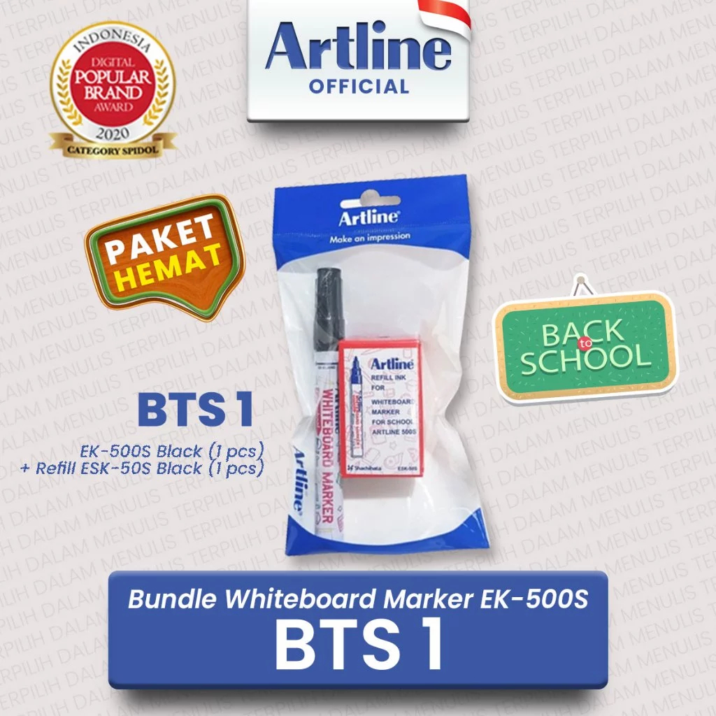 

(LIVE) PROMO BACK TO SCHOOL Spidol Whiteboard Marker EK-500S & Tinta Refill Isi Ulang ESK-50S (BTS-1)