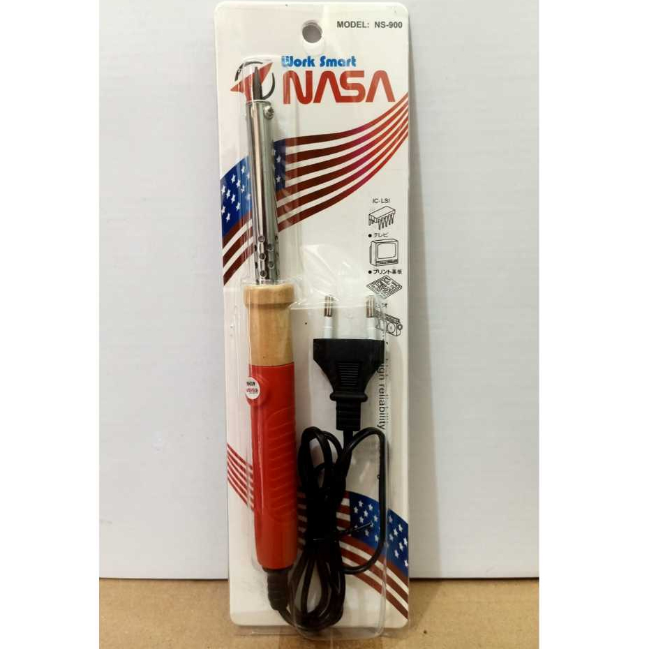 Solder Kayu Plastik 40W NS 900 Nasa/Nasa Solder Iron Elektrik/Solder Listrik 40watt Gagang Kayu Komb