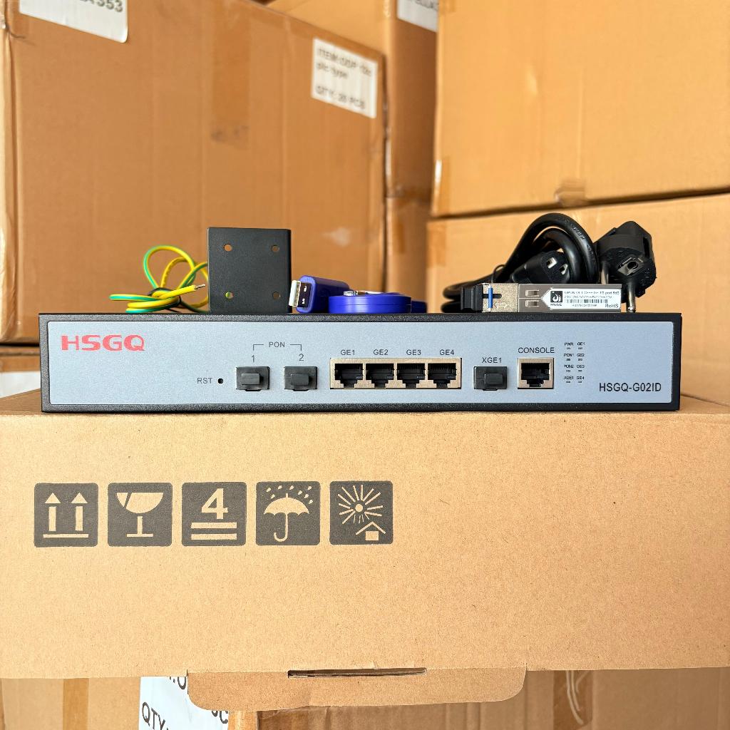 OLT HSGQ 2 PORT GPON 128 CLIENT UPLINK 10G WITH SFP 8dB