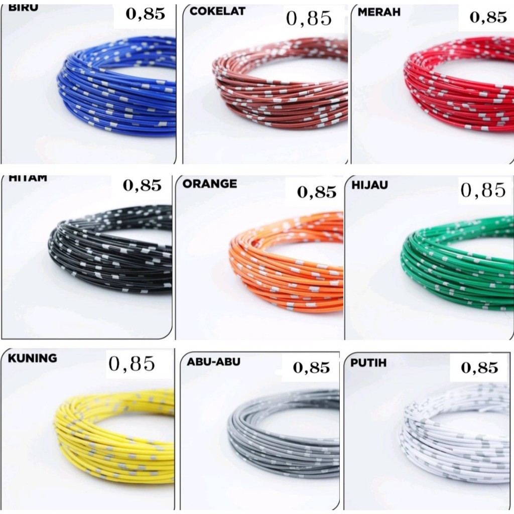 5m Kabel bintik Jepang 0,85mm setara AWG 20 kabel variasi / aksesoris / sensor /audio / bodi mobil m