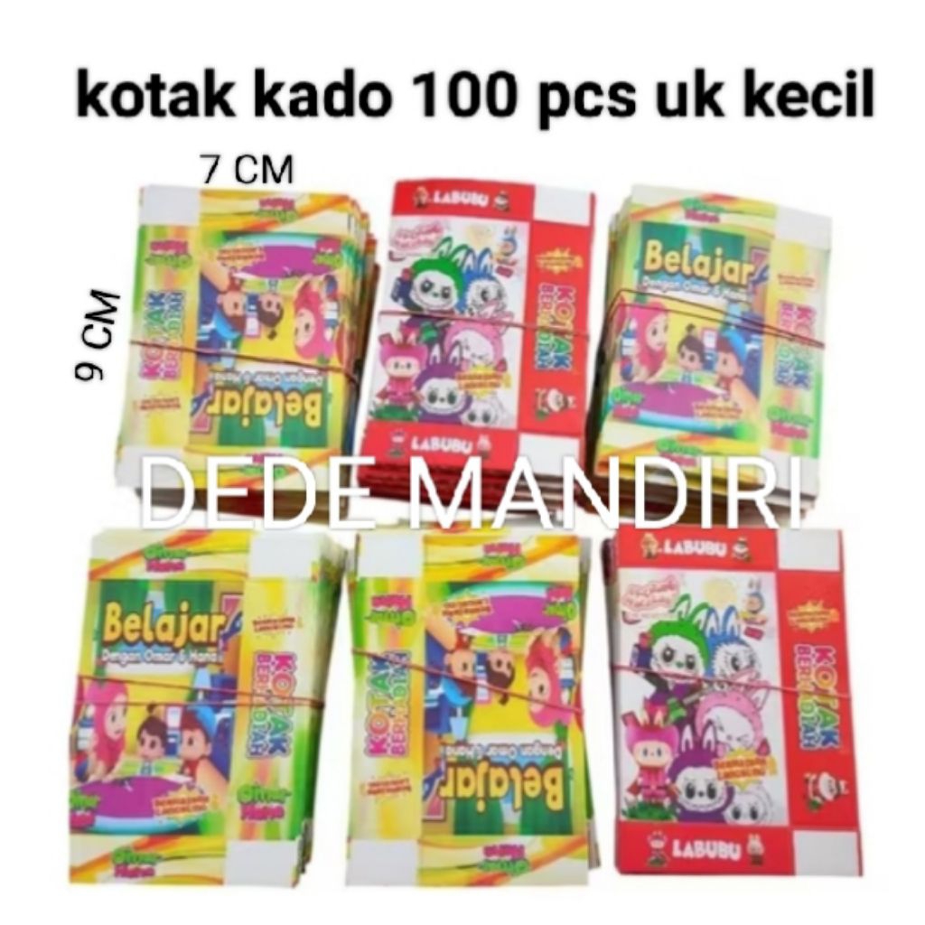 100 kotak kado kosongan mainan anak