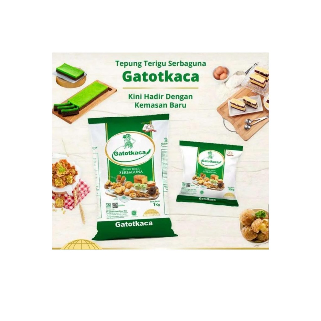 

Tepung Terigu Gatot Kaca 1kg – Serbaguna, Lembut & Putih Bersih