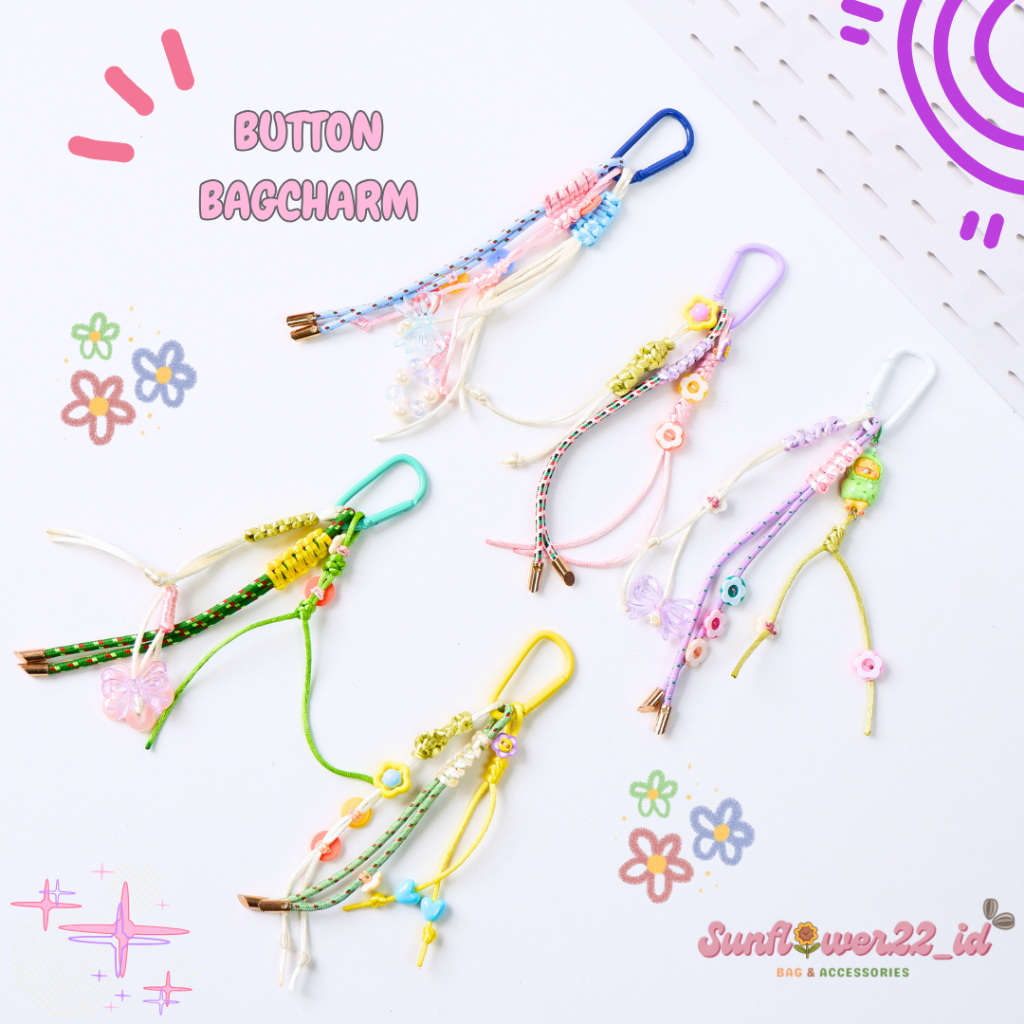 Button Keychain | Button Bagcharm | Gantungan Tas | Aksesoris Tas