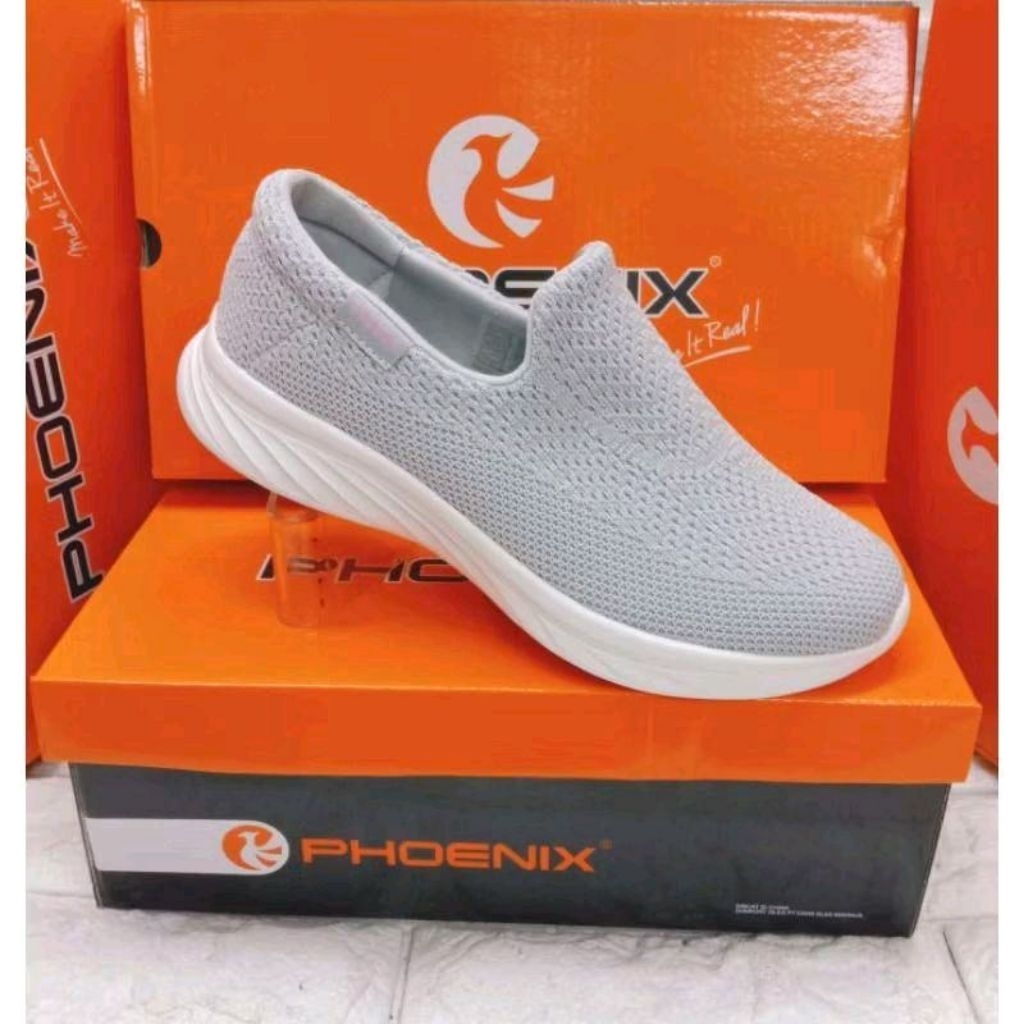 PHOENIX FREEDA ABU Sepatu Slip on Wanita Original
