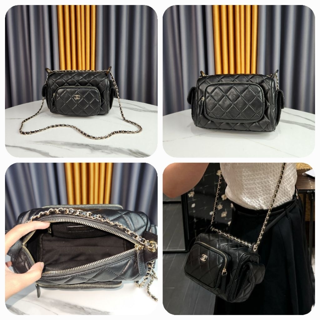 tas cendo hitam tas camera selempang rantai