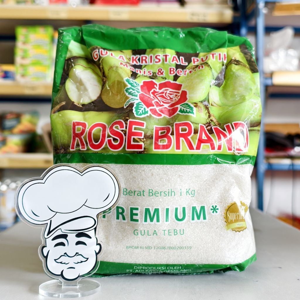 Gula Rosebrand Hijau 1Kg / Gula Pasir Putih Rosebrand Hijau 1Kg
