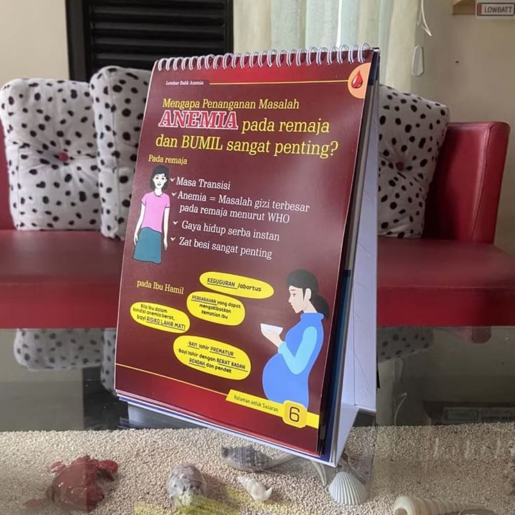 Buku Lembar Balik Anemia, Media Promkes Anemia Remaja dan Bumil