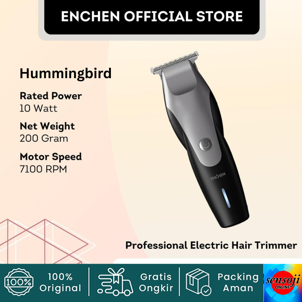 Enchen Hummingbird Mesin Cukur Elektrik Rambut Kumis Jenggot Alat Cukur Bayi Anti Iritasi SuaraHalus