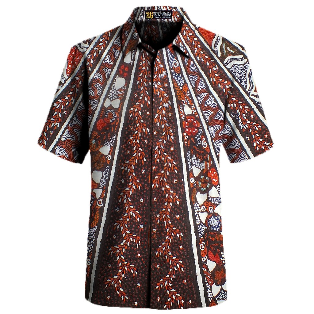 Kemeja Batik Tulis Madura Baju Batik Pria Lengan Pendek F793