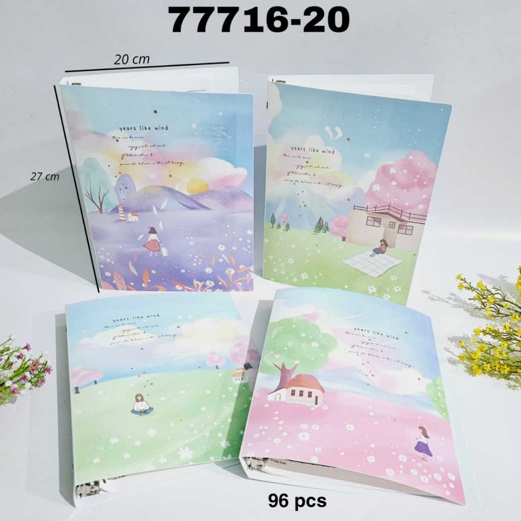 

Map Binder B5 26holes Vintage Printing WZ-77716 (1pc)