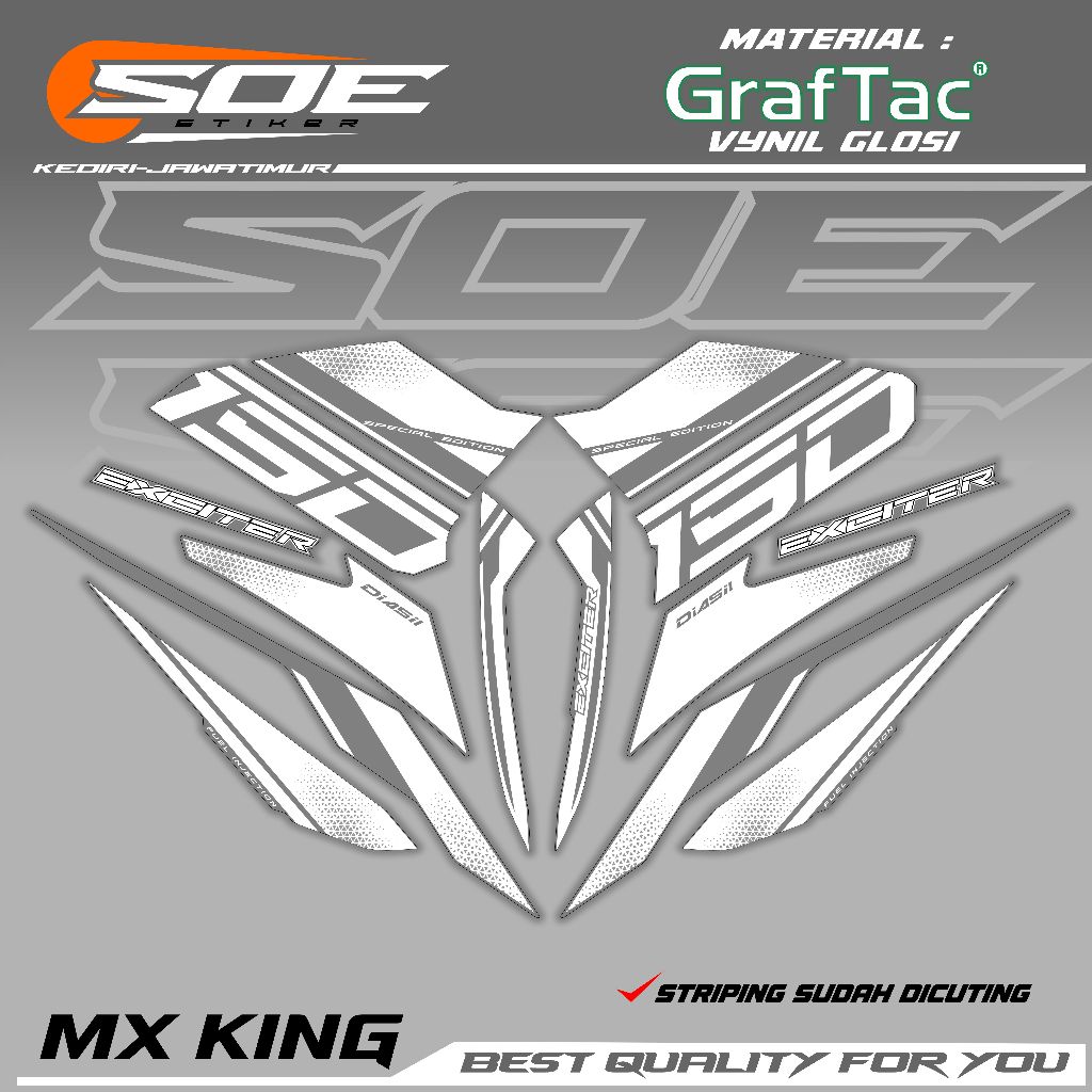 STRIPING MX KING TRANSPARAN motif exciter 150/ stripe exciter 150/ stripe y15zr