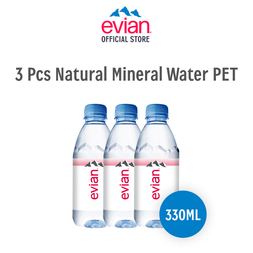 

Evian Natural Mineral Water PET 330ml x3