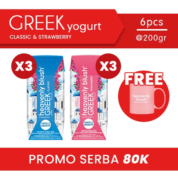 

Yogurt Heavenly Blush Greek All Variant [6 Pcs x 200ml]