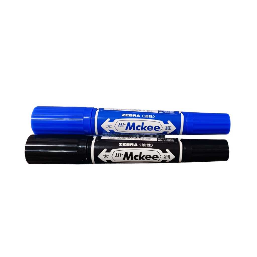 

Zebra Hi-Mckee Permanent Marker Dual Tip Spidol - Double Sided V-Tec