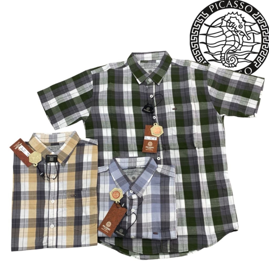 KEMEJA PRIA PICASSO LENGAN PENDEK ORIGINAL
