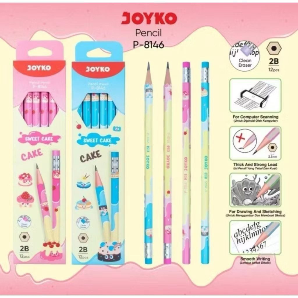

Pensil 2B JOYKO (12pcs) Pencil Joyko P-8146 P-8133 P-8153