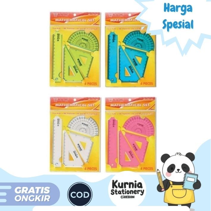 

Butterfly Penggaris Matematika Set BT-172-05 (1 Set 4 pcs)