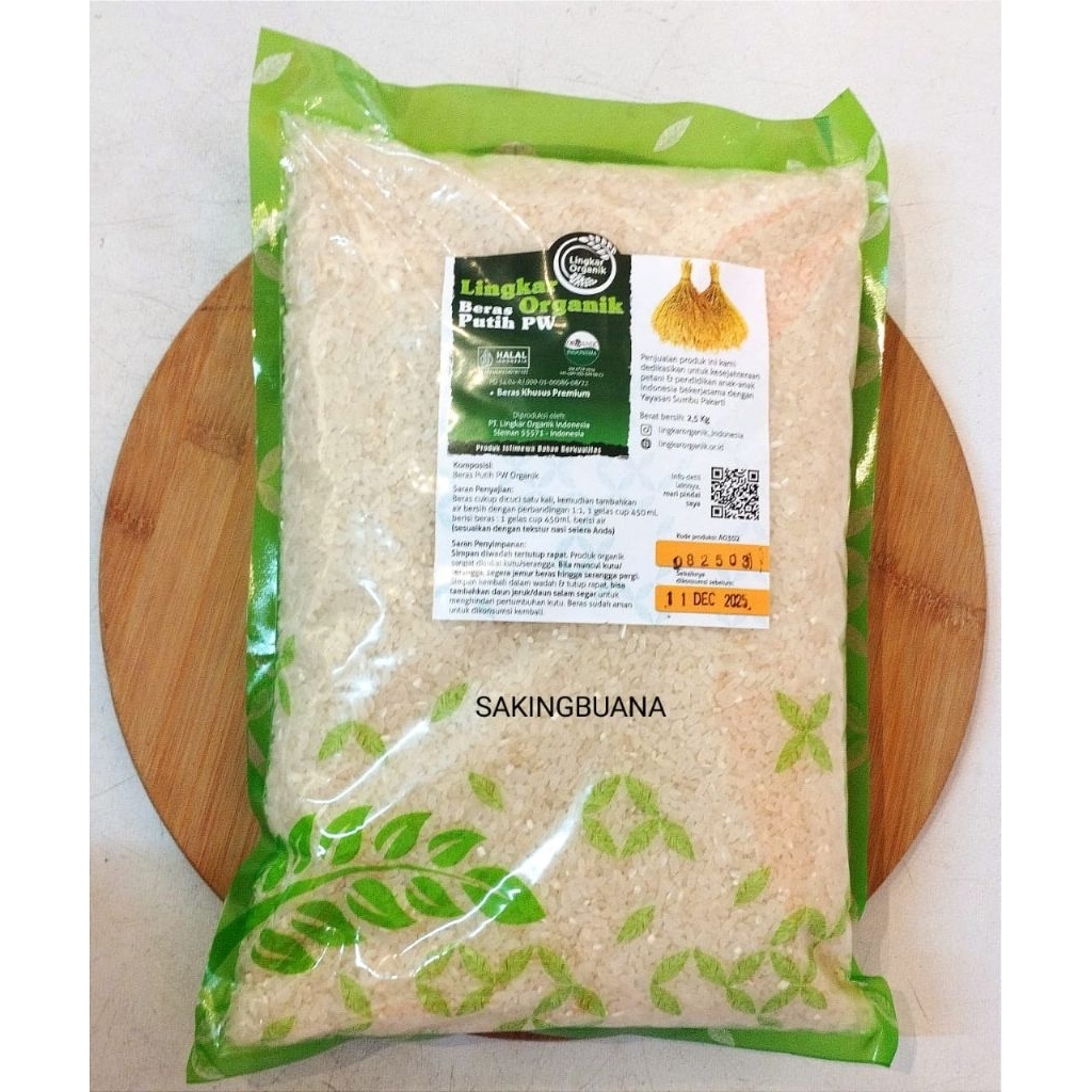 

Beras Pandan Wangi Organik 2.5kg - Lingkar Organik