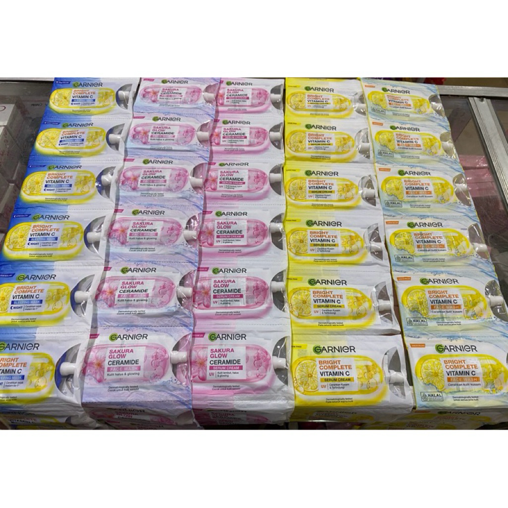 (1renteng) GARNIER CREAM & FACEWASH