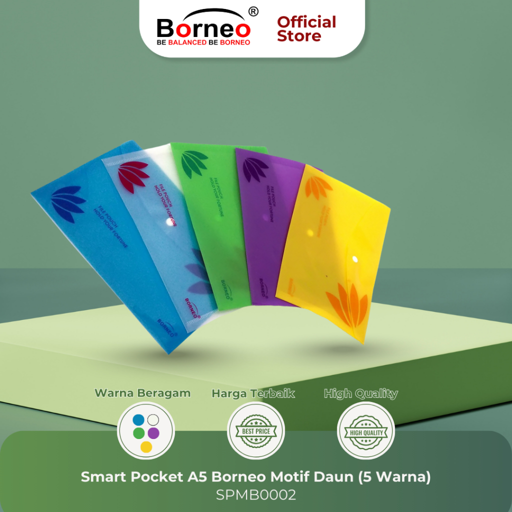 

Borneo Smart Pocket A5 / Map Mini A5 (Motif Daun)