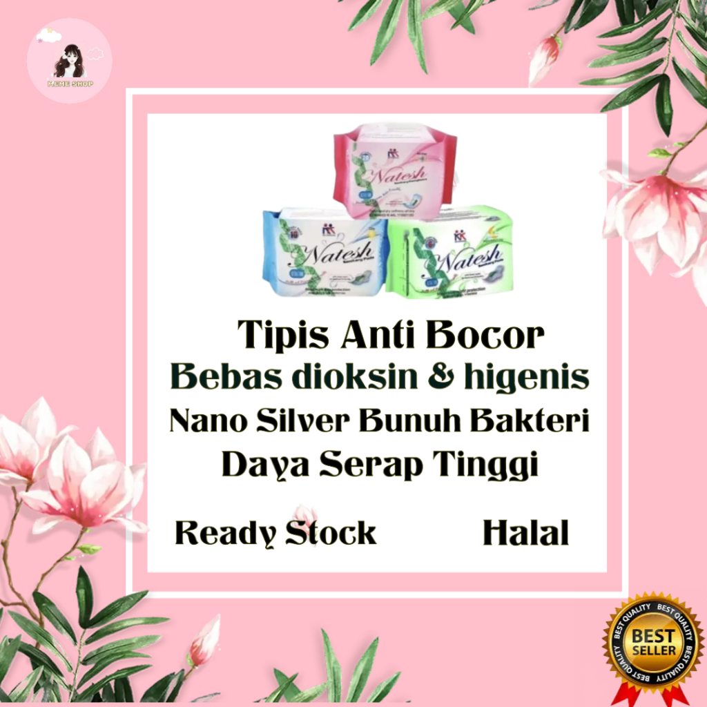 Natesh Pembalut (Promo Spesial Hemat edition) Day / Night / Pantyliner / Extra Long KK indonesia