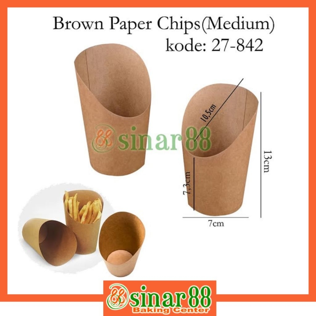 

Brown paper Chips ( medium ) Per 10 BH