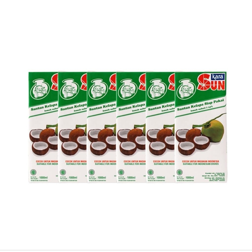 

Sun Kara Santan Kelapa Siap Pakai 6 x 1000ml