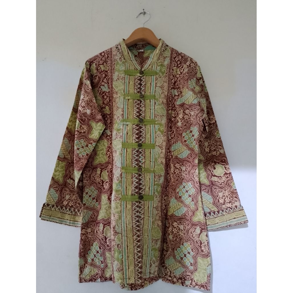 Tymie – (PRELOVED) Baju Atasan Wanita Batik Lengan Panjang Baju Batik Wanita Batik Bahan Katun