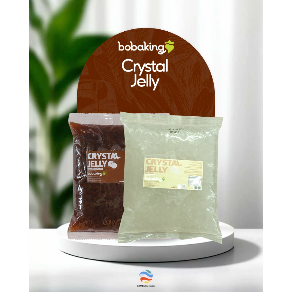 

Boba King Crystal Jelly Original and Brown Sugar 1kg | Topping Jelly Original dan Brown Sugar