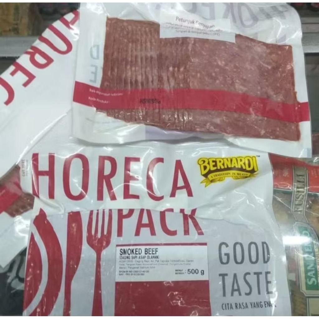 BERNARDI SMOKE BEEF BLOK 500GRAM/ SMOKE BEEF KOTAK