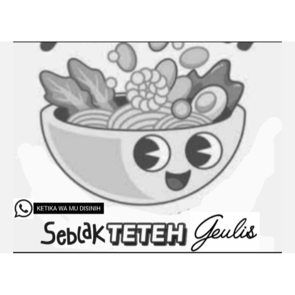 

(60 PCS) Stiker Label Warna Hitam Putih (Seblak Teteh Geulis) Sudah Termasuk Cuting ✓ Tulis No WhatsApp Di Inbox