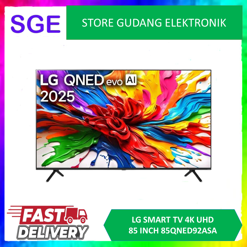 TV LG 85QNED92ASA 85 INCH QNED MINI LED EVO AI UHD 4K HDR SMART TV 2025 85QNED92