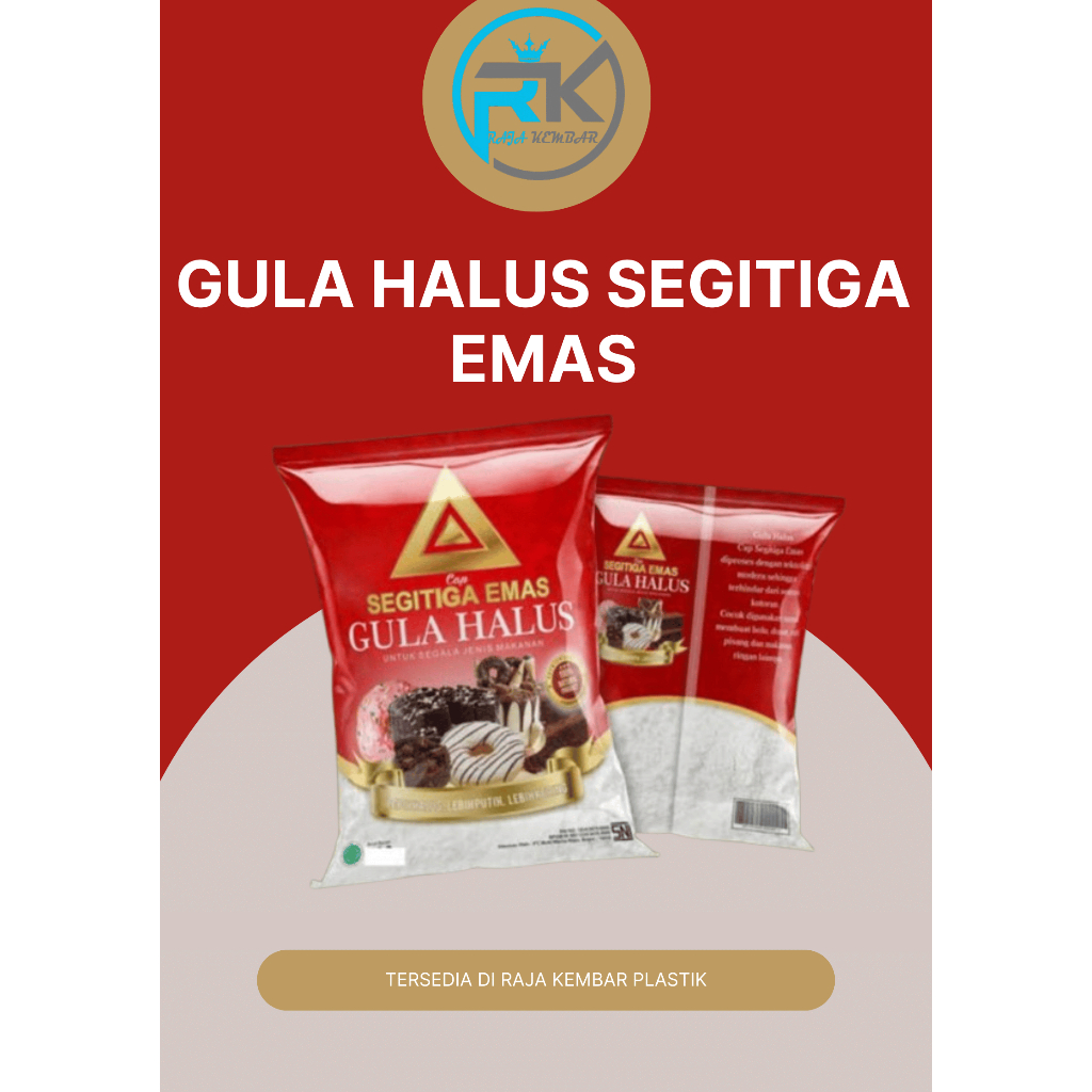 

Gula Halus Segitiga Emas 250 Gram / Gula Halus Segitiga Emas