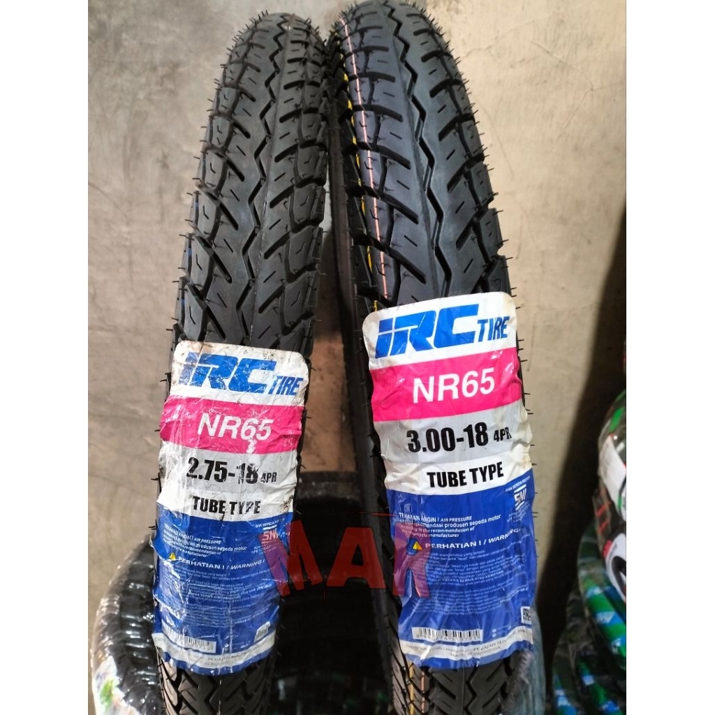 Ban Luar IRC NR 65/NR 25 Ukuran 275 & 300 Ring 18 Tubetype untuk motor RX king scorpio Megapro