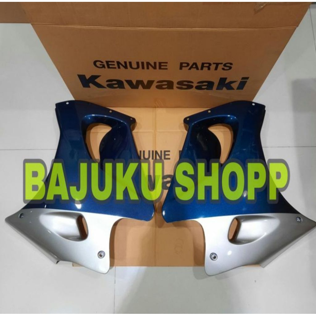 COVER FAIRING BAWAH KANAN KIRI NINJA RR OLD BIRU NAVY/BIRU DONGKER