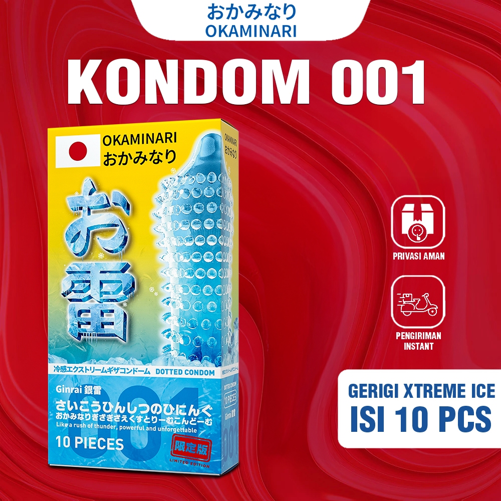 Kondom Okaminari Ginrai Gerigi Xtreme Ice - Perbox isi 10 Pcs