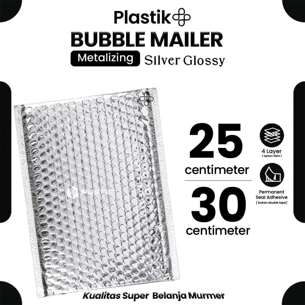 

Amplop Bubble Mailer Polos Silver 25 x 30 cm Harga Ecer Satuan / Amplop Packing Olshop Rusfet Murah