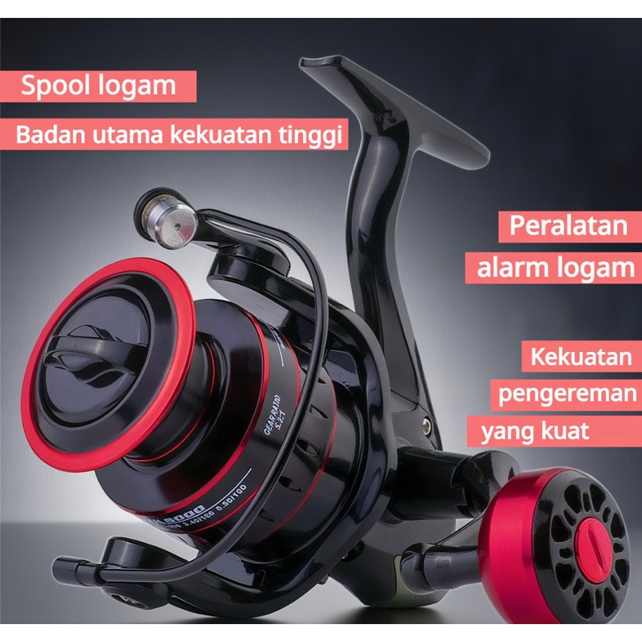 Full Reel Pancing Metal HK1000 - 7000 10 Kg/ Reel Pancing Gulungan Senar reel pancing power handle