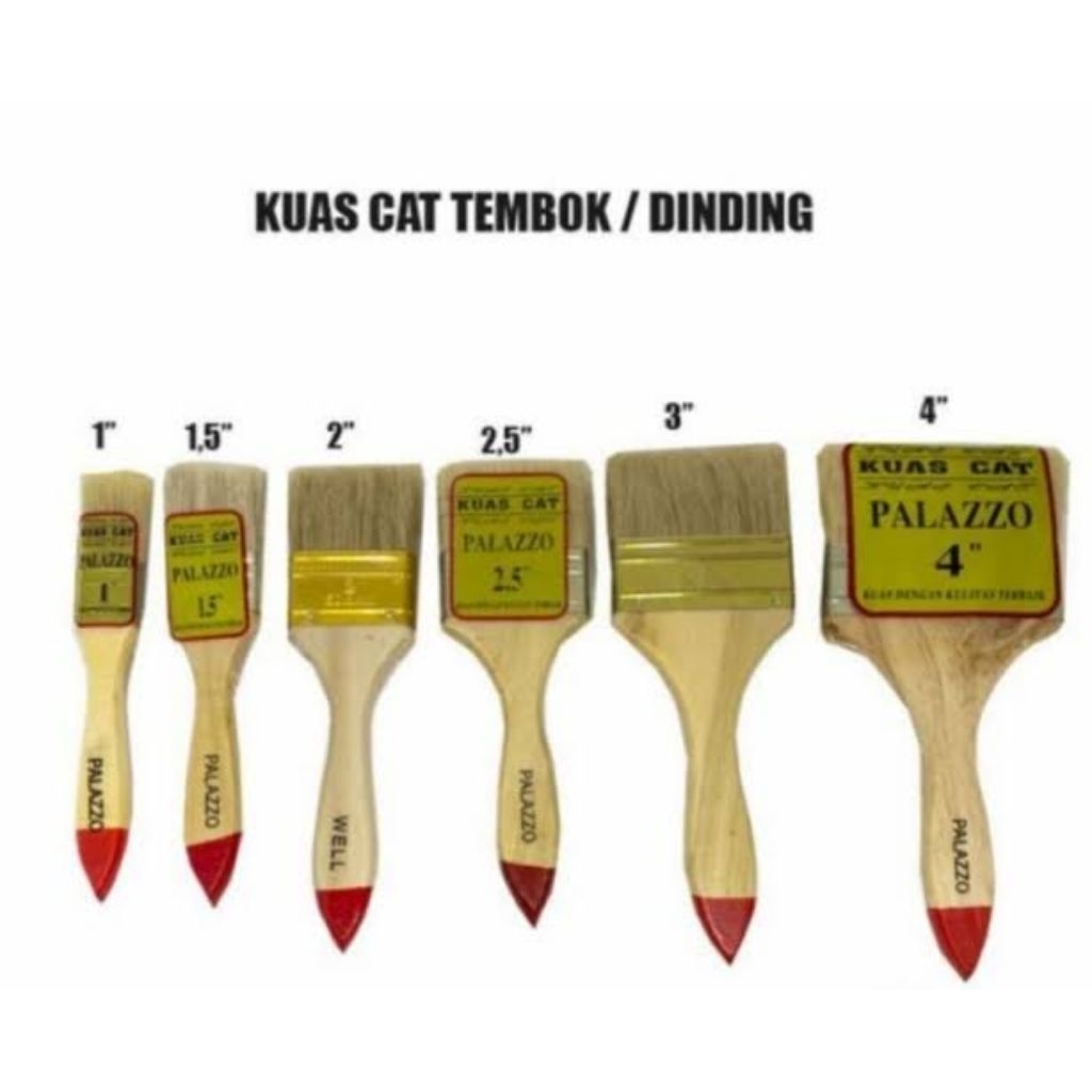 

Kuas Cat Tembok Gagang Kayu 1Pcs