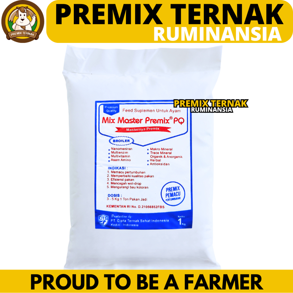 Premix Ayam Broiler MIX MASTER PREMIX BROILER 1 KG - Suplemen Ayam Pedaging Pemacu Pertumbuhan