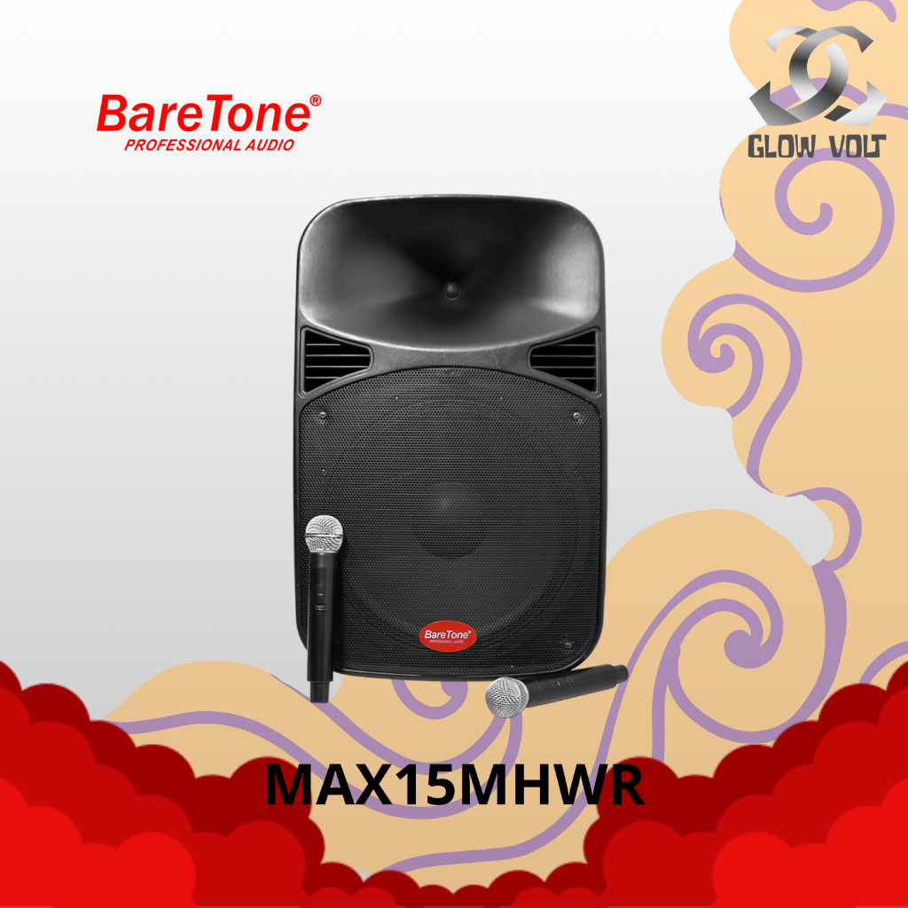 BARETONE AUDIO PORTABLE SPEAKER 15 INCH | MAX15MHWR