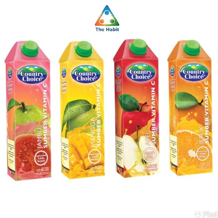 

(The Habit) Country choice rasa jeruk apel mangga jambu biji 1 liter