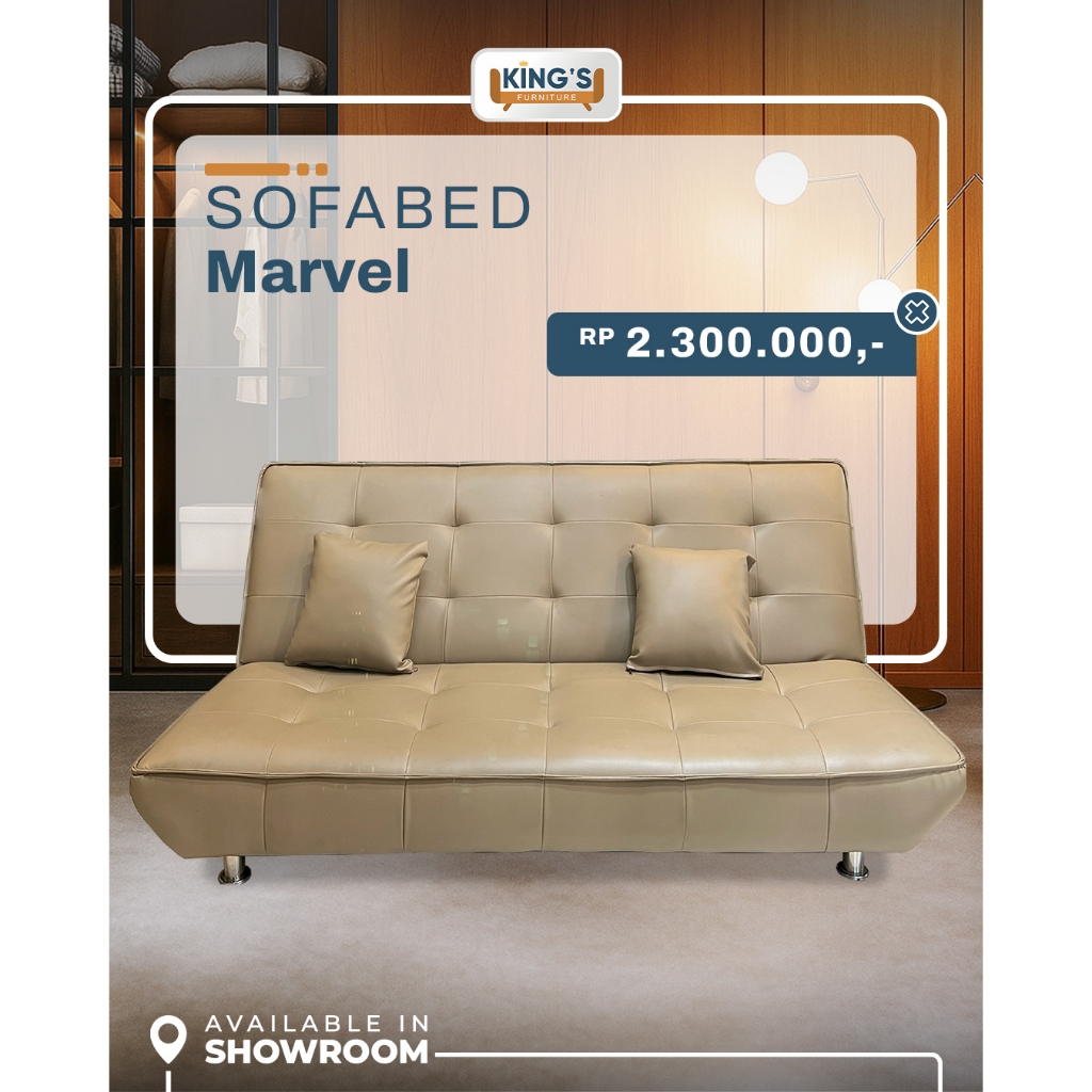 KINGS FURNITURE PONTIANAK SOFABED MARVEL- SOFABED KULIT- SOFABED MODERN - SOFA BED KEKINIAN- SOFABED